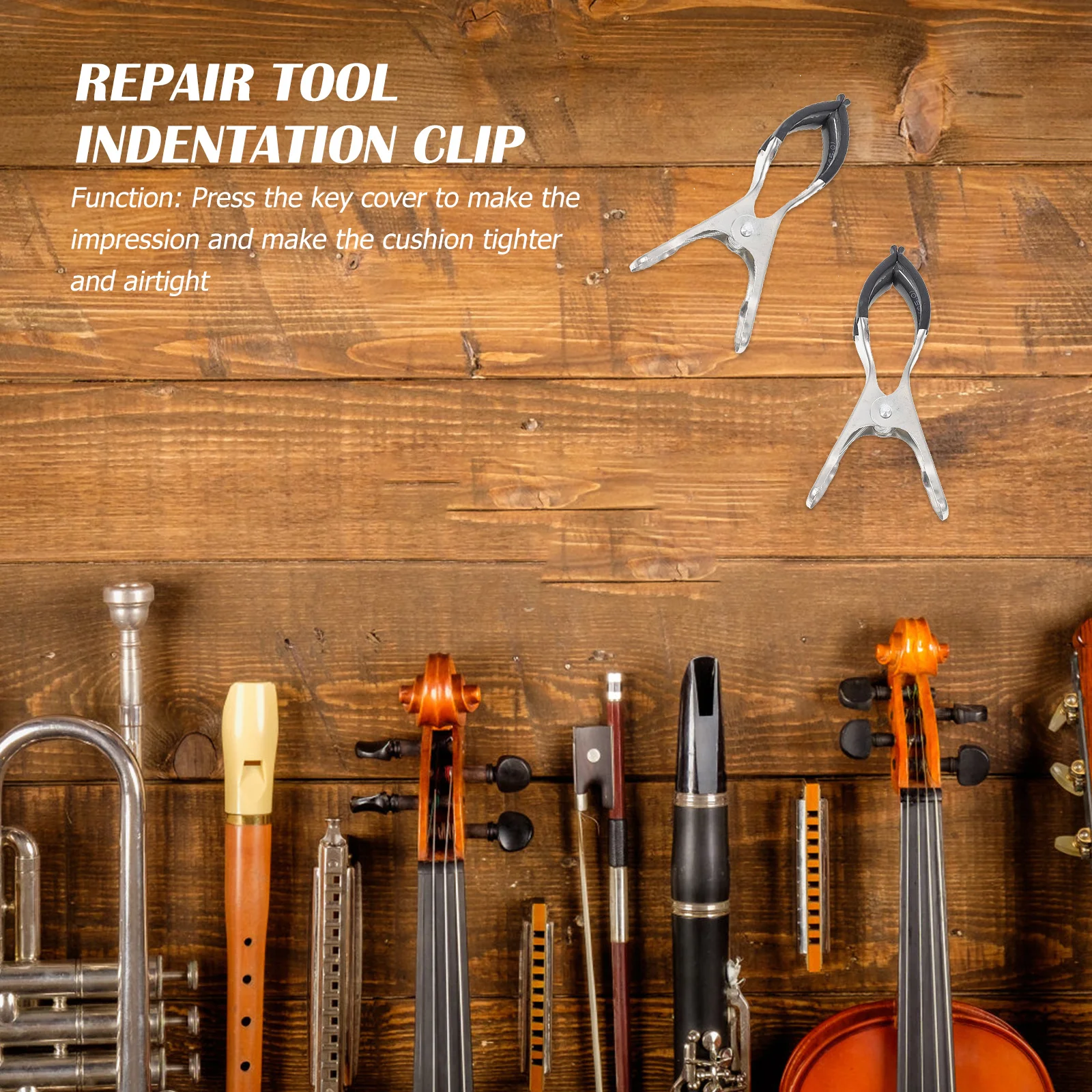 Reliable Stainless Steel Saxophone Repair Clip Sturdy Indentation Tool for Flute Clarinet Pad Adjustment Wind Instrument
Reliable Stainless Steel Saxophone Repair Clip Sturdy Indentation Tool for Flute Clarinet Pad Adjustment Wind Instrument