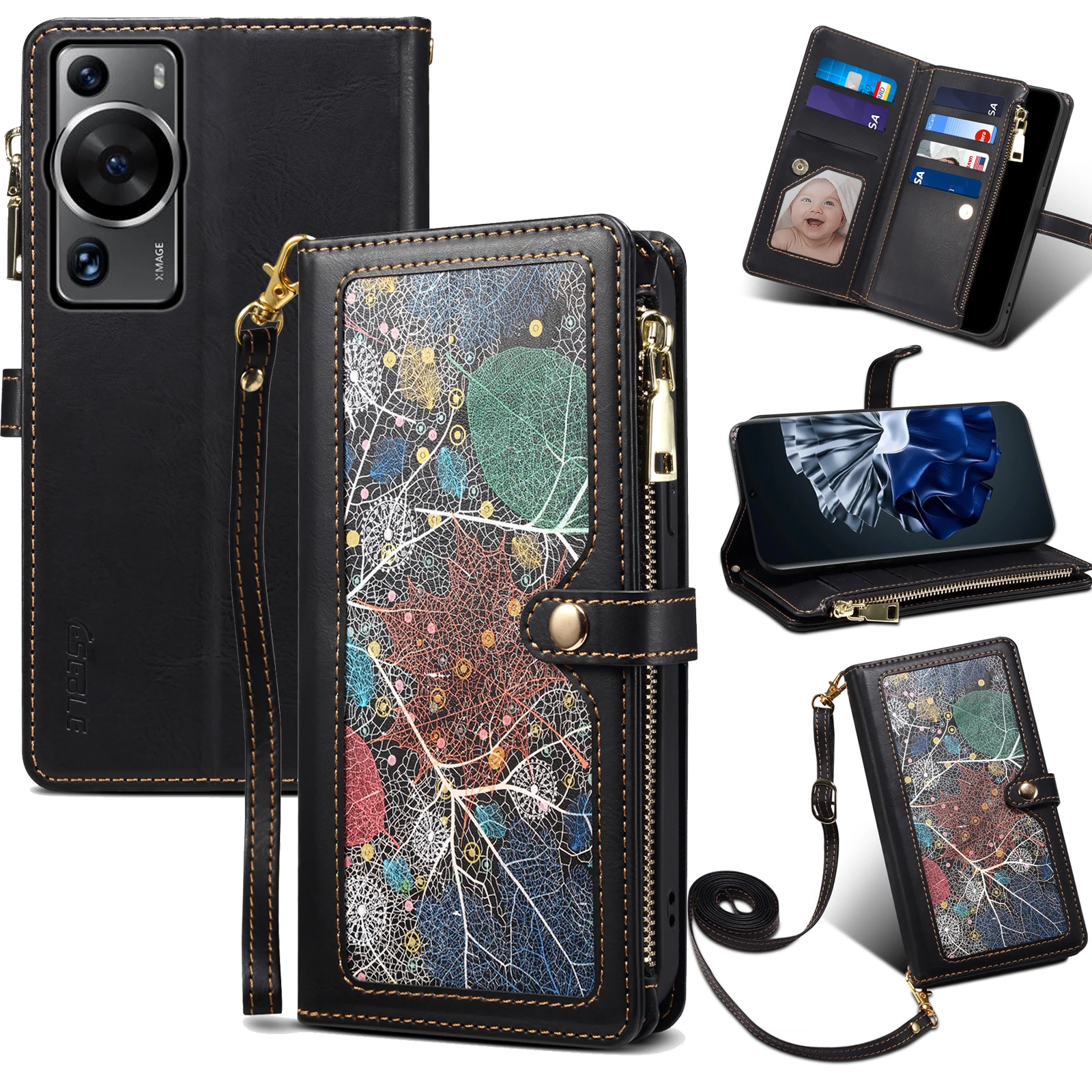 Flower pattern Leather Flip Case For Huawei P60 Pro P60Art Wallet Card Slot Holder Mobile Phone Cover With Free Rope
Flower pattern Leather Flip Case For Huawei P60 Pro P60Art Wallet Card Slot Holder Mobile Phone Cover With Free Rope