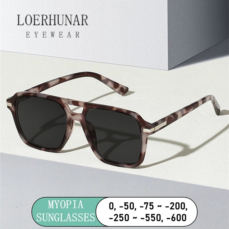 LOERHUNAR Fashionable Tortoiseshell Large Frame Myopia Sunglasses for Men and Women Brand Design Sunglasses with Degree0 to -6.0
LOERHUNAR Fashionable Tortoiseshell Large Frame Myopia Sunglasses for Men and Women Brand Design Sunglasses with Degree0 to -6.0