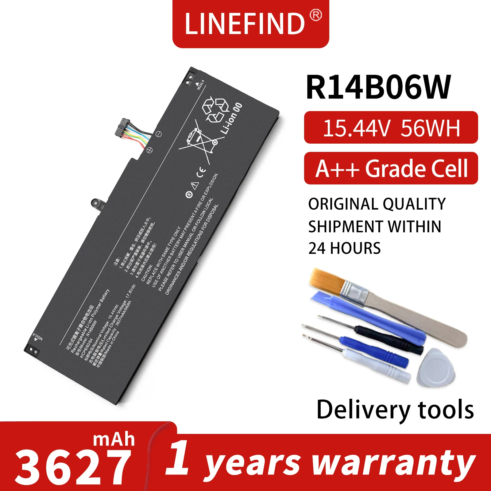 R14B06W Battery For Xiaomi RedmiBook Pro 14 2022 XMA2008-AD XMA2008-DL RMA2201-AG J7265 RMA2201/2203 AG 15.44V 3627mAh
R14B06W Battery For Xiaomi RedmiBook Pro 14 2022 XMA2008-AD XMA2008-DL RMA2201-AG J7265 RMA2201/2203 AG 15.44V 3627mAh