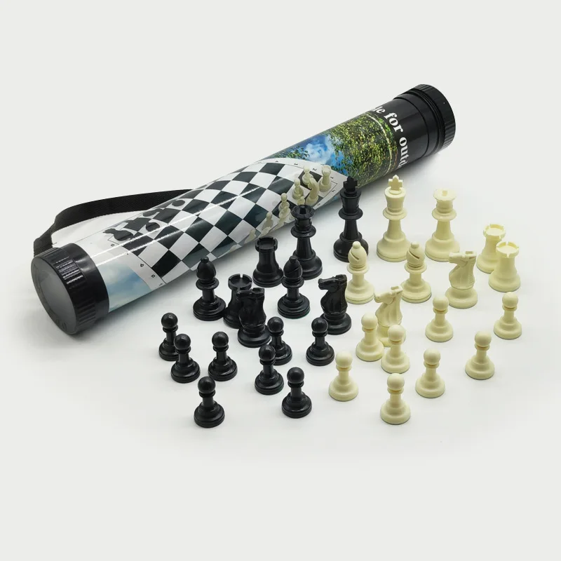 Outdoor Barrel International Chess Set Portable 3D Black and White Pieces 51cm Chessboard Chess
Outdoor Barrel International Chess Set Portable 3D Black and White Pieces 51cm Chessboard Chess