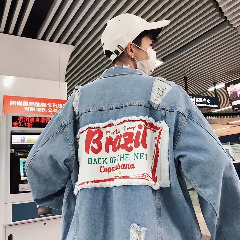 Spring Autumn 2022 New Men's Korean Loose Young Student Denim Jacket Trendy Brand Handsome Men's Cloth Patch Casual Jacket
Spring Autumn 2022 New Men's Korean Loose Young Student Denim Jacket Trendy Brand Handsome Men's Cloth Patch Casual Jacket