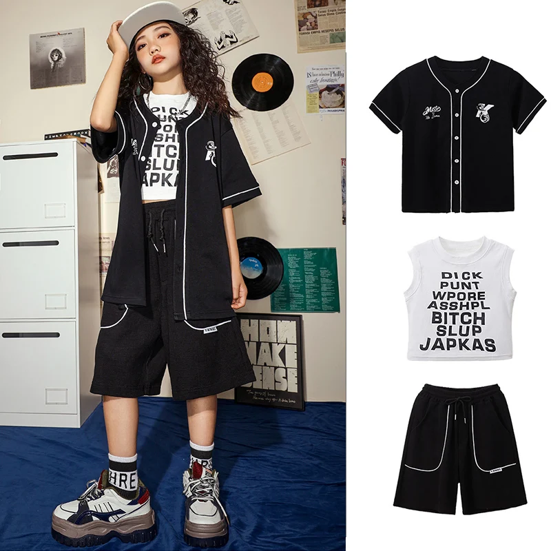 Kpop Jazz Dance Outfit For Girls Hip Hop Clothes Streetwear Cheerleading Costume Children Street Dance Performance Wear DL10683
Kpop Jazz Dance Outfit For Girls Hip Hop Clothes Streetwear Cheerleading Costume Children Street Dance Performance Wear DL10683