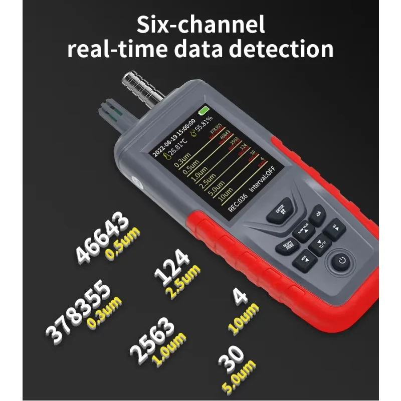 Lab Cleanroom Particle Counter Handheld 6-Channel 28.3 L/min Battery 1-Year Warranty
Lab Cleanroom Particle Counter Handheld 6-Channel 28.3 L/min Battery 1-Year Warranty