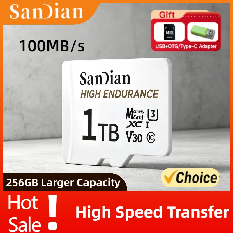 High Endurance Original Micro TF SD Card 128GB 256GB V30 C10 For Dash Cam Car DVR Home Security Camera System
High Endurance Original Micro TF SD Card 128GB 256GB V30 C10 For Dash Cam Car DVR Home Security Camera System
