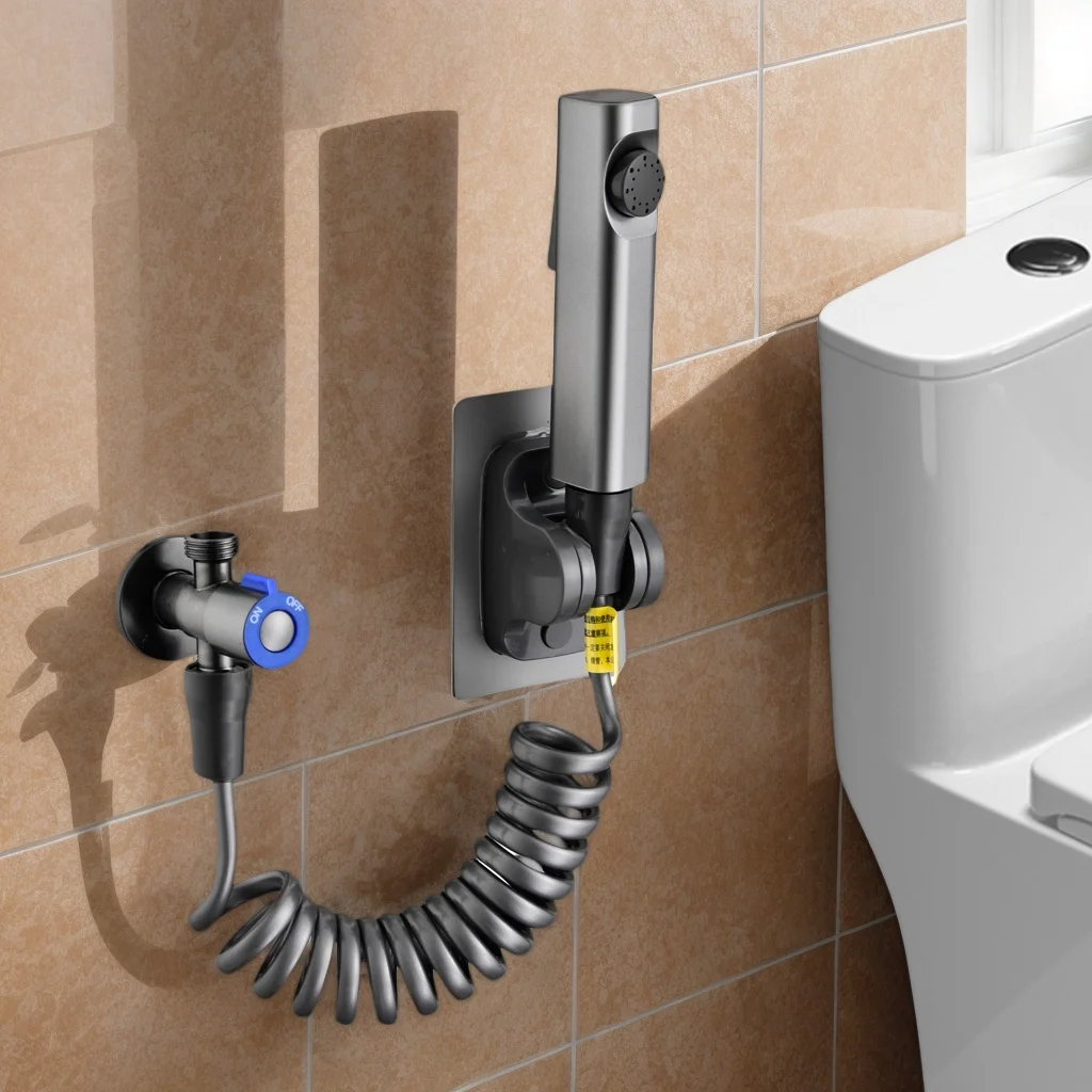 A Set of Abs High-Pressure Adjustable Water Pressure Handheld Bidet Spray Gun Set in Gray, Includes a Triangle Valve, No Drilling Required for Installation, Suitable for Bathroom/Floor Cleaning, Compatible with Toilet/Baby/Pet Cleaning
A Set of Abs High-Pressure Adjustable Water Pressure Handheld Bidet Spray Gun Set in Gray, Includes a Triangle Valve, No Drilling Required for Installation, Suitable for Bathroom/Floor Cleaning, Compatible with Toilet/Baby/Pet Cleaning