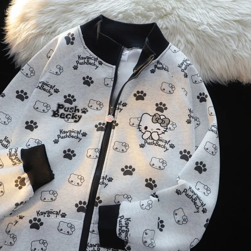 Sanrio Hello Kitty Women Cartoon Printed Baseball Jacket New Fashion Loose Casual Niche Versatile Top Sweet College Style Coat
Sanrio Hello Kitty Women Cartoon Printed Baseball Jacket New Fashion Loose Casual Niche Versatile Top Sweet College Style Coat