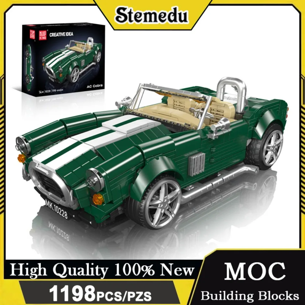 Mould King 10228 AC Cobra Building Set Classic Convertible Sports Car Model Technical Vehicle DIY Bricks Kit for Kids Adults
Mould King 10228 AC Cobra Building Set Classic Convertible Sports Car Model Technical Vehicle DIY Bricks Kit for Kids Adults