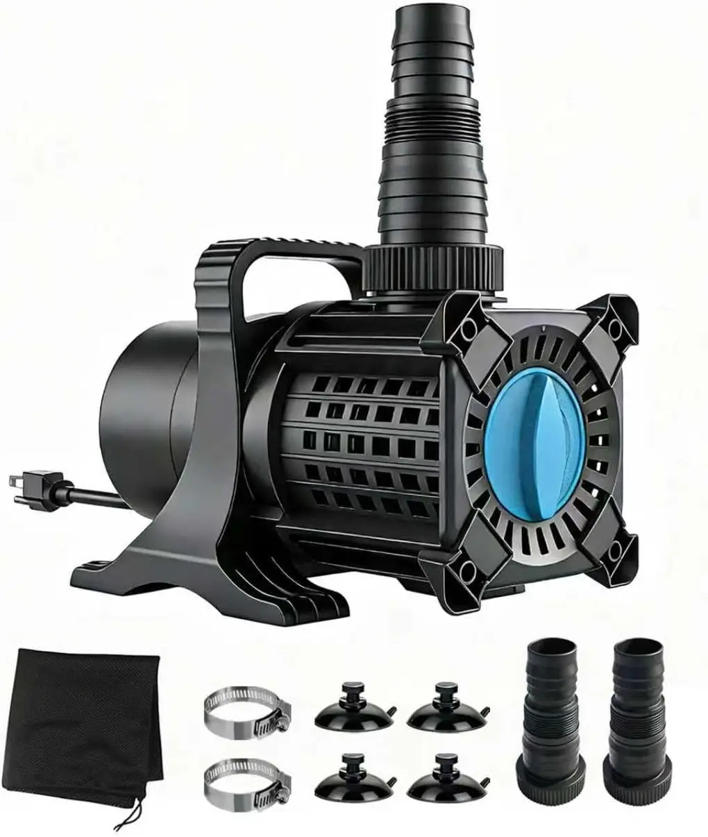 180W 2400GPH Submersible Pond Pump with Adjustable Flow, 20.3ft Cord for Fish Ponds, Waterfalls, Fountains & Irrigation
180W 2400GPH Submersible Pond Pump with Adjustable Flow, 20.3ft Cord for Fish Ponds, Waterfalls, Fountains & Irrigation