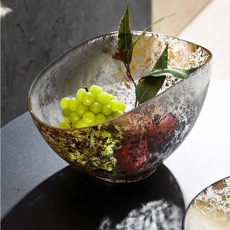Creative Handmade Gold Foil Glass Bowls, Large Fruit Bowls, Tableware, Containers, Irregular Decorative Bowls for Living Rooms
Creative Handmade Gold Foil Glass Bowls, Large Fruit Bowls, Tableware, Containers, Irregular Decorative Bowls for Living Rooms