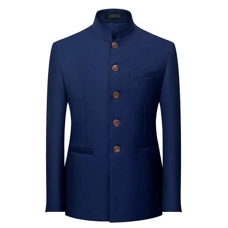 Мужской пиджак с воротником-стойкой в китайском стиле, приталенный пиджак азиатского размера, пиджаки в корейском стиле, желтый, белый, черный
Мужской пиджак с воротником-стойкой в китайском стиле, приталенный пиджак азиатского размера, пиджаки в корейском стиле, желтый, белый, черный