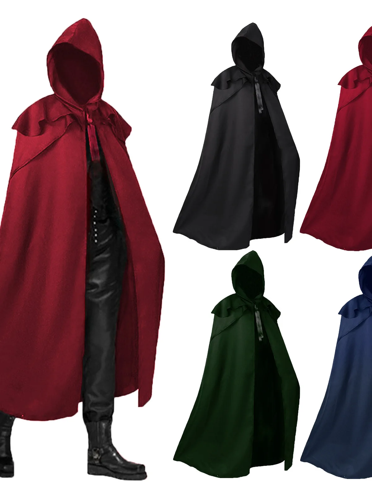 Medieval Gothic Long Hooded Cloak Halloween Costume Renaissance Fair Performance Wardrobe Female Model Ethnic Stage Costume
Medieval Gothic Long Hooded Cloak Halloween Costume Renaissance Fair Performance Wardrobe Female Model Ethnic Stage Costume
