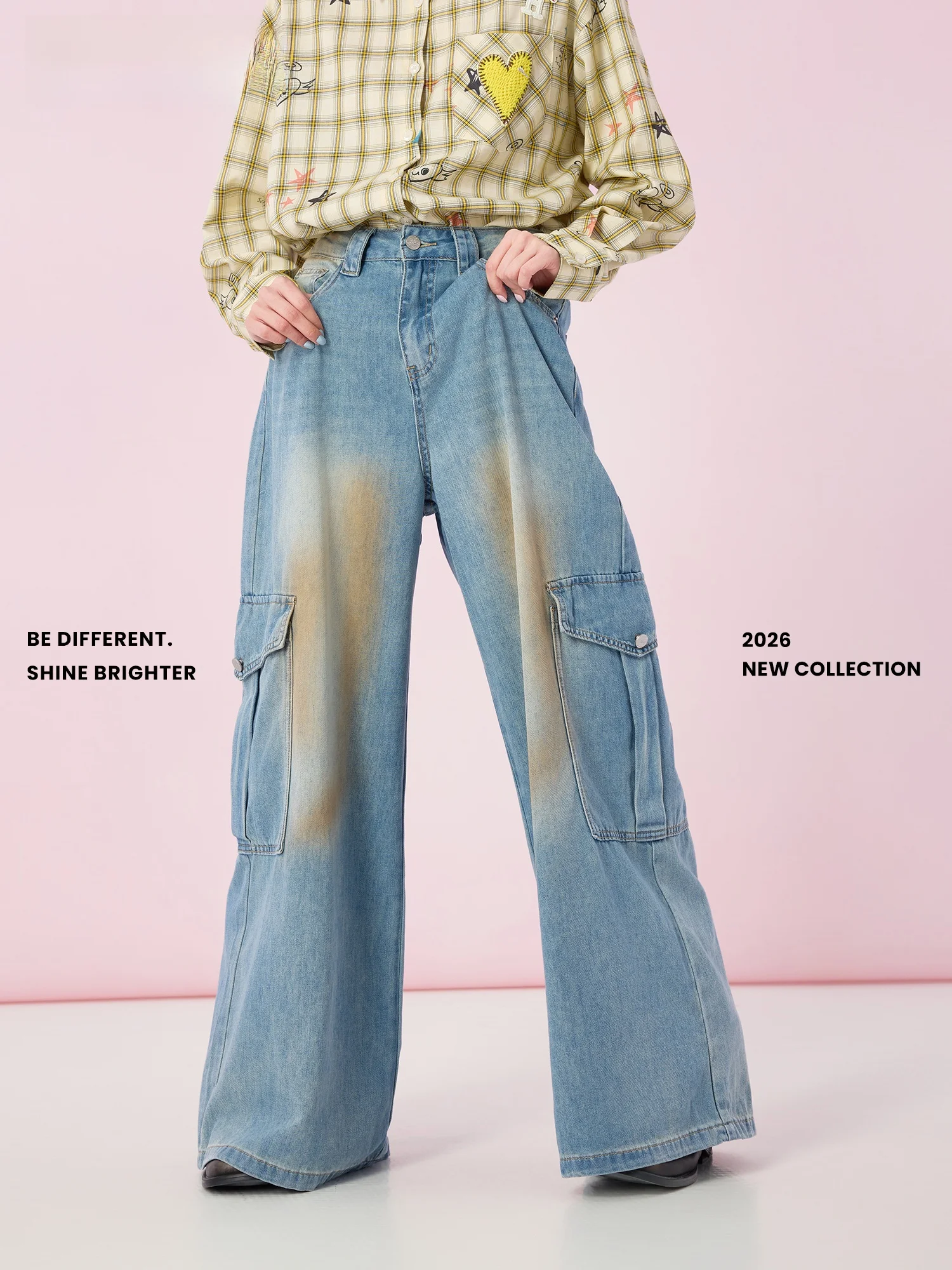 Retro Faded Denim Pants Loose Wide Leg Women's Casual Jeans Spring New Sle DiDi MAX DB62AC5777 Cotton l Waist
Retro Faded Denim Pants Loose Wide Leg Women's Casual Jeans Spring New Sle DiDi MAX DB62AC5777 Cotton l Waist