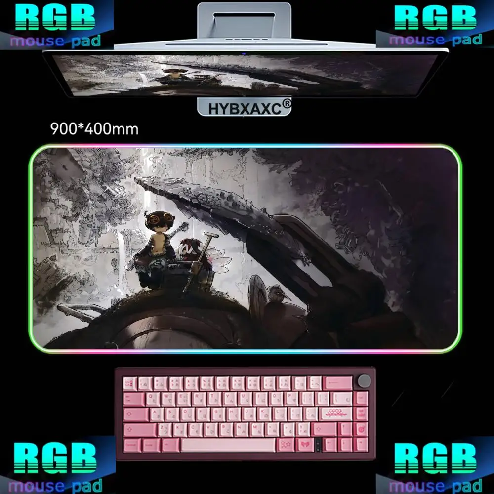 800X400MM HYBXAXC Mouse Pad RGB Gaming Mouse Pad Desk Mat HD Gamer Large LED Light XXL Made in Abyss anime RGB Mouse pad
800X400MM HYBXAXC Mouse Pad RGB Gaming Mouse Pad Desk Mat HD Gamer Large LED Light XXL Made in Abyss anime RGB Mouse pad