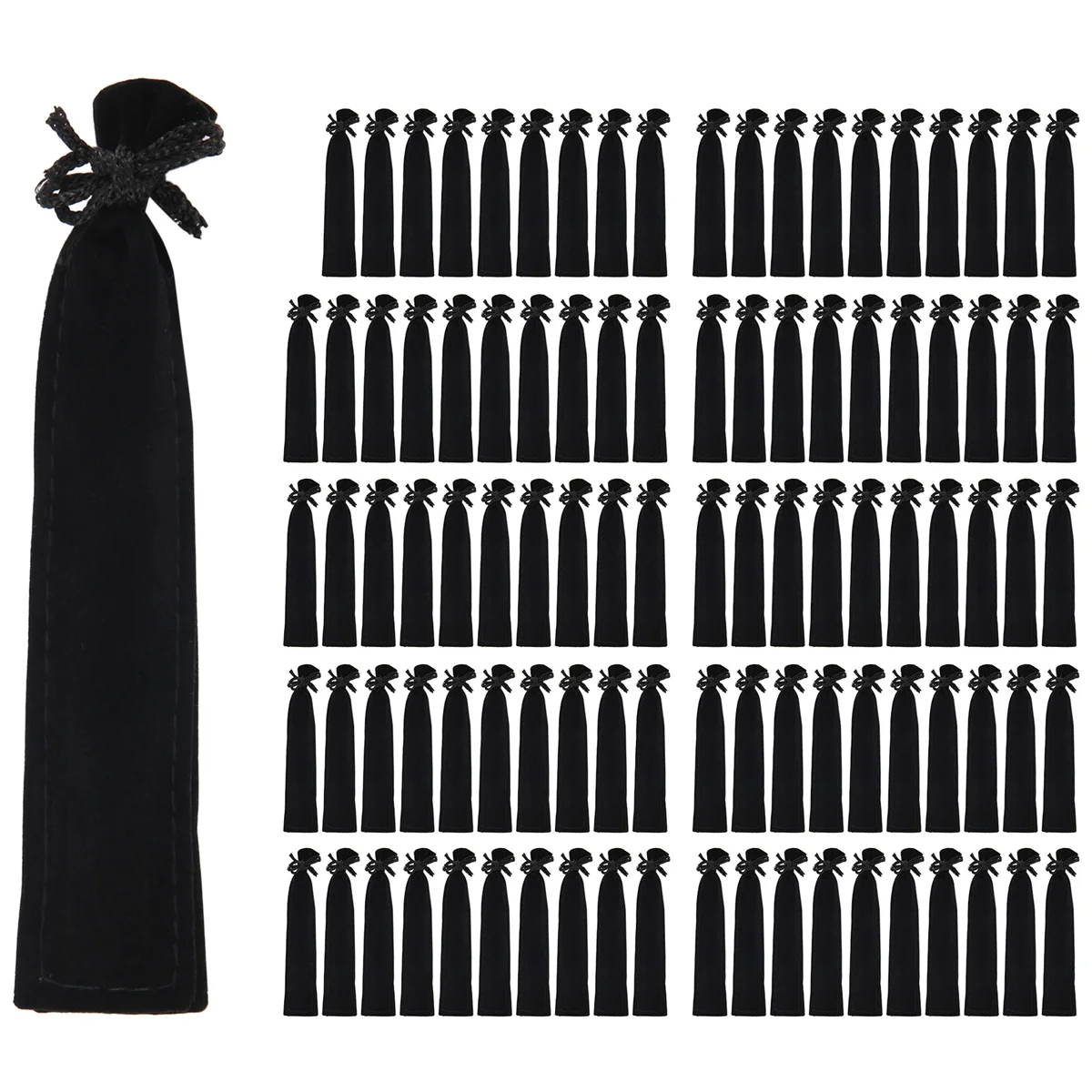Y19A 100Pcs Velvet Pen Pouch Black Drawstring Bag Single Pen Holder Packaging Sleeve for School Office Business Gift
Y19A 100Pcs Velvet Pen Pouch Black Drawstring Bag Single Pen Holder Packaging Sleeve for School Office Business Gift