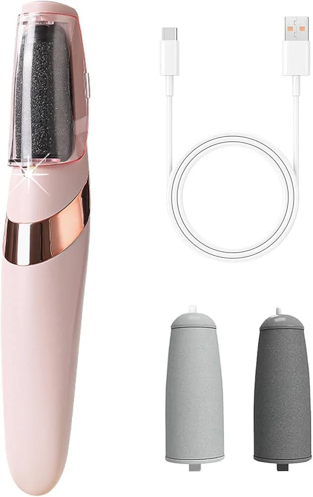 A Rechargeable Electric Foot Exfoliator Set — Professional Pedicure Machine Equipped with Two Types of Grinding Heads (Coarse and Fine), Foot Scrub Tool Set Includes Charging Cable and Cleaning Brush, Ideal for Removing Dead Skin at Home
A Rechargeable Electric Foot Exfoliator Set — Professional Pedicure Machine Equipped with Two Types of Grinding Heads (Coarse and Fine), Foot Scrub Tool Set Includes Charging Cable and Cleaning Brush, Ideal for Removing Dead Skin at Home