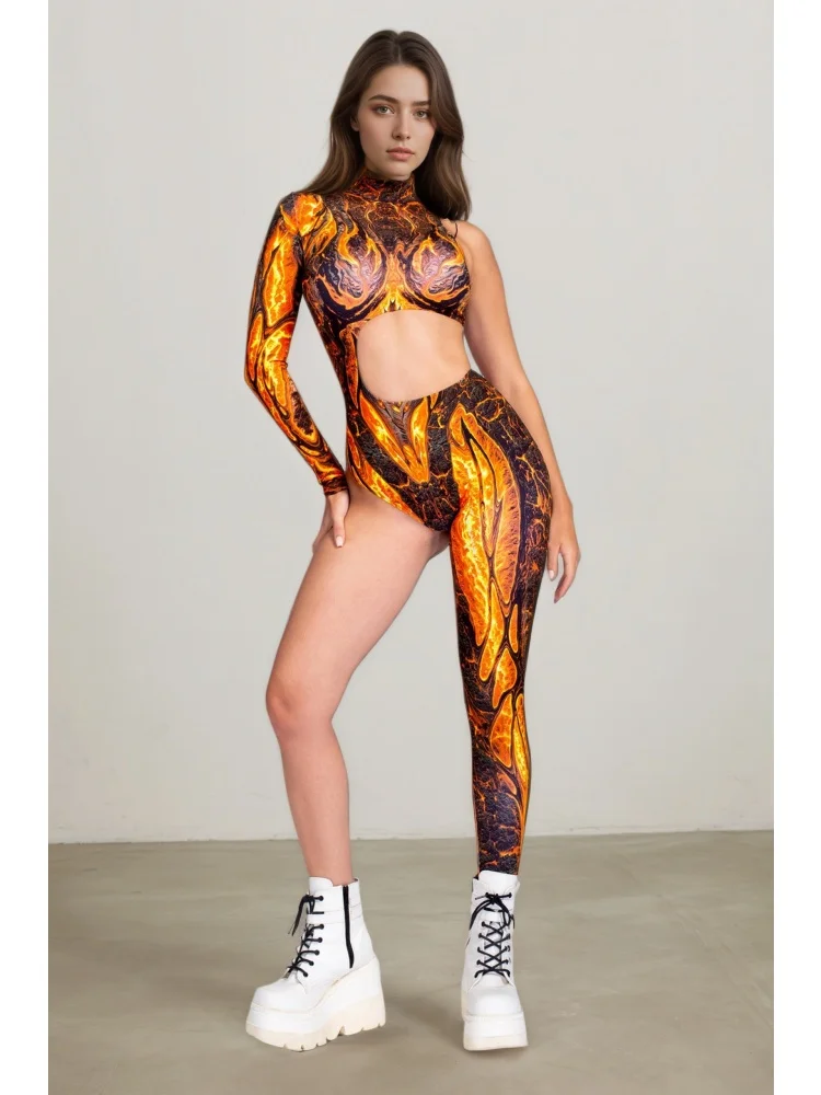 Women Gothic Sexy Graffiti Hollow Out Bodysuit Open Heart High Fork Leotard Shrug Pulsar Beachwear Carnival Cosplay Jumpsuit
Women Gothic Sexy Graffiti Hollow Out Bodysuit Open Heart High Fork Leotard Shrug Pulsar Beachwear Carnival Cosplay Jumpsuit