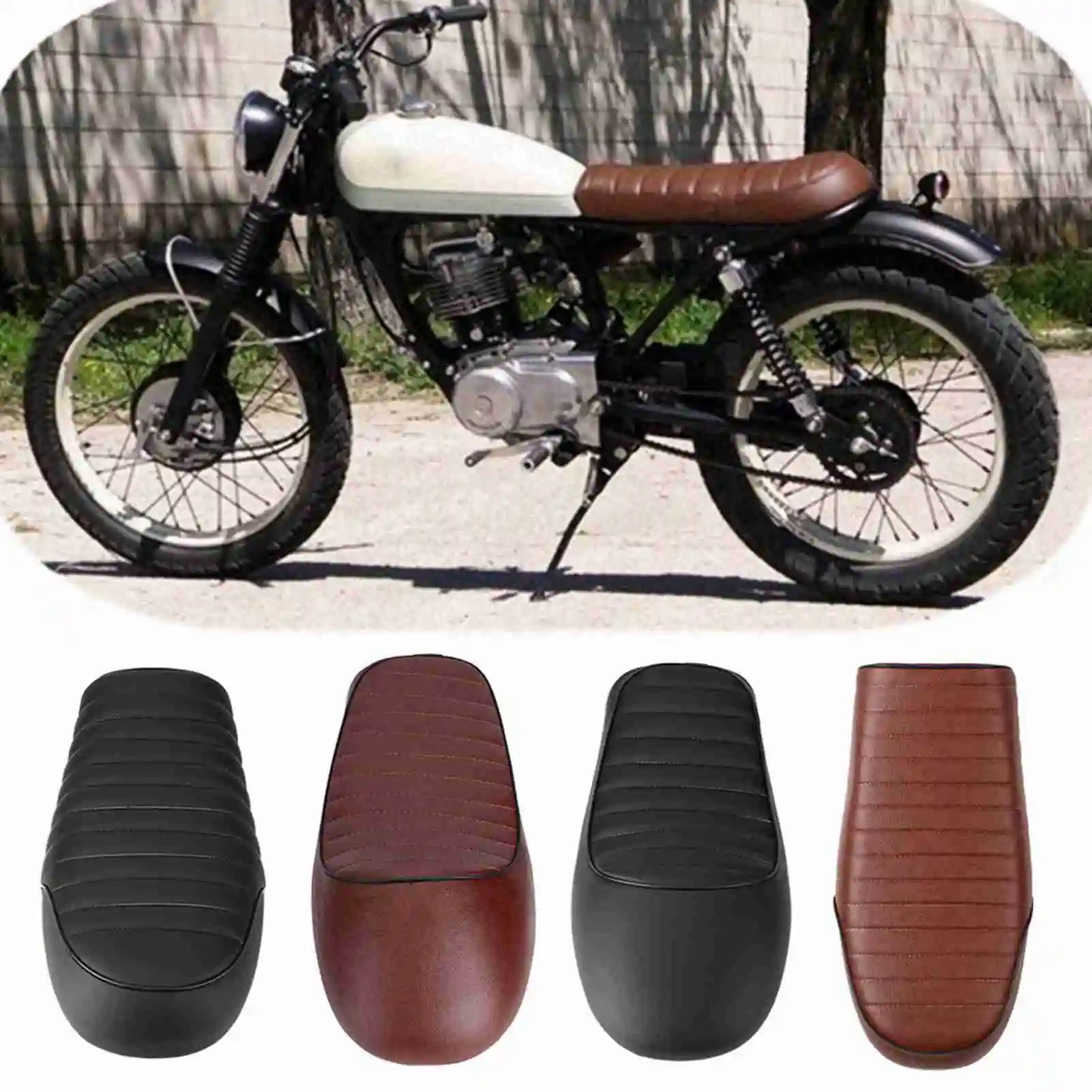 Мотоциклетное винтажное сиденье из искусственной кожи Cafe Racer, плоское седло, подушка для CG125 GN CG CB400SS Cafe Racer Seat
Мотоциклетное винтажное сиденье из искусственной кожи Cafe Racer, плоское седло, подушка для CG125 GN CG CB400SS Cafe Racer Seat