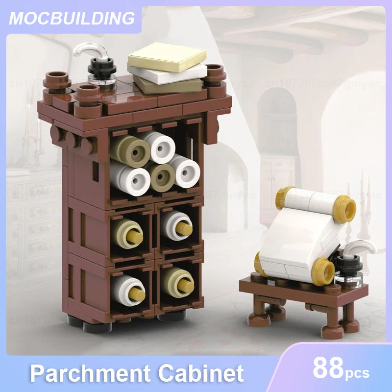 Parchment Cabinet Model MOC Building Blocks Castle Series DIY Assemble Bricks Display Educational Creative Xmas Toys Gifts 88PCS
Parchment Cabinet Model MOC Building Blocks Castle Series DIY Assemble Bricks Display Educational Creative Xmas Toys Gifts 88PCS