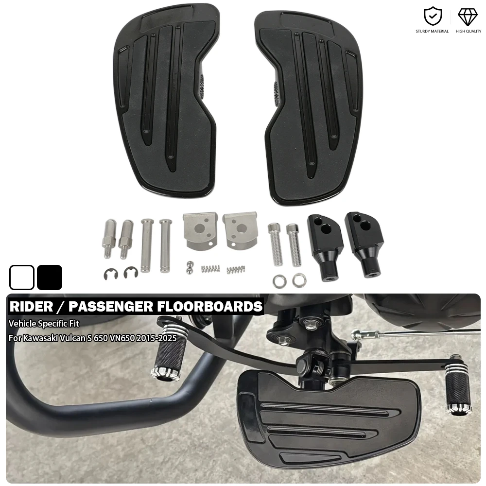Black/Chrome Wide Foot Rest Passenger Floorboard Rider/Driver Footboard Fit For Kawasaki Vulcan S 650 EN650 VN650 S650 2015-2025
Black/Chrome Wide Foot Rest Passenger Floorboard Rider/Driver Footboard Fit For Kawasaki Vulcan S 650 EN650 VN650 S650 2015-2025