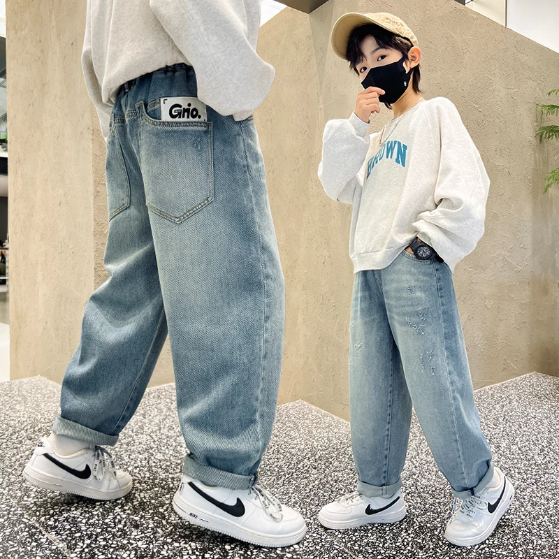 Baby Boys Jeans Child Long Pants Tween Boys Denim Teenage Spring Autumn Long Trousers Toddler Straight Jeans Students Age 4-14Y
Baby Boys Jeans Child Long Pants Tween Boys Denim Teenage Spring Autumn Long Trousers Toddler Straight Jeans Students Age 4-14Y