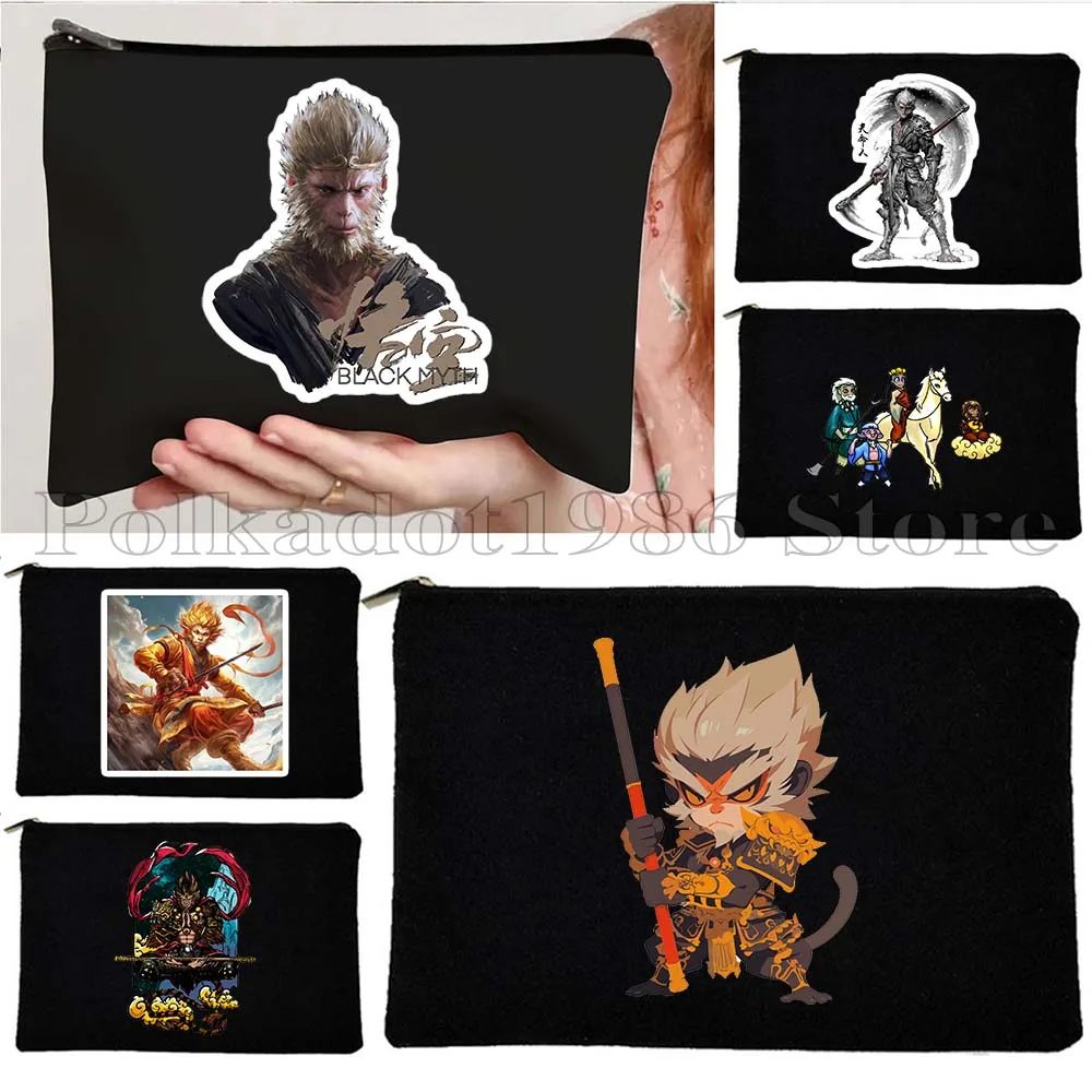 Cute Monkey King Sun Wu Kong Black Myth Wukong Art Journey To The West Gifts Canvas Cosmetic Makeup Toilet Bag Pencil Case Pouch
Cute Monkey King Sun Wu Kong Black Myth Wukong Art Journey To The West Gifts Canvas Cosmetic Makeup Toilet Bag Pencil Case Pouch