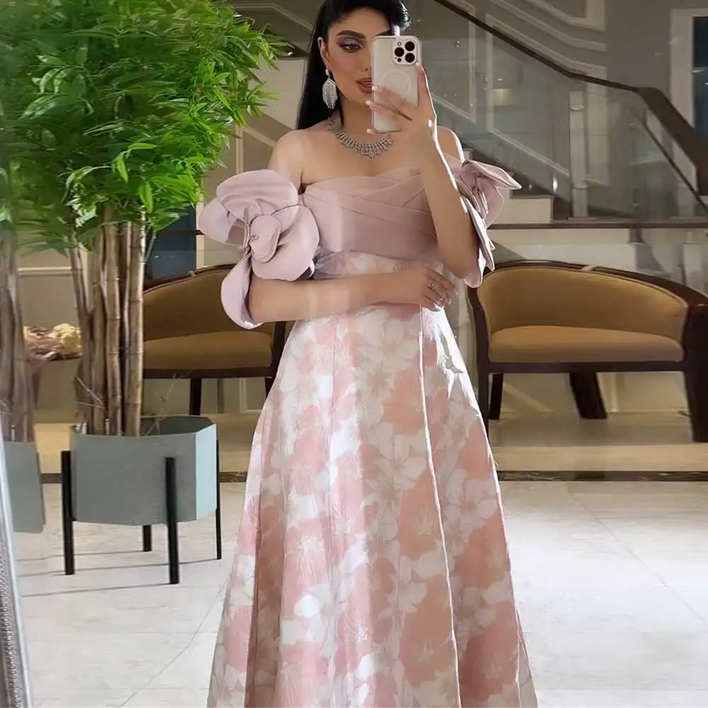 Splicing Prom Gown Off Shoulder Floral Strapless Lace Backless A-line Women's Fashion Pleated Floor Length Evening Dress
Splicing Prom Gown Off Shoulder Floral Strapless Lace Backless A-line Women's Fashion Pleated Floor Length Evening Dress