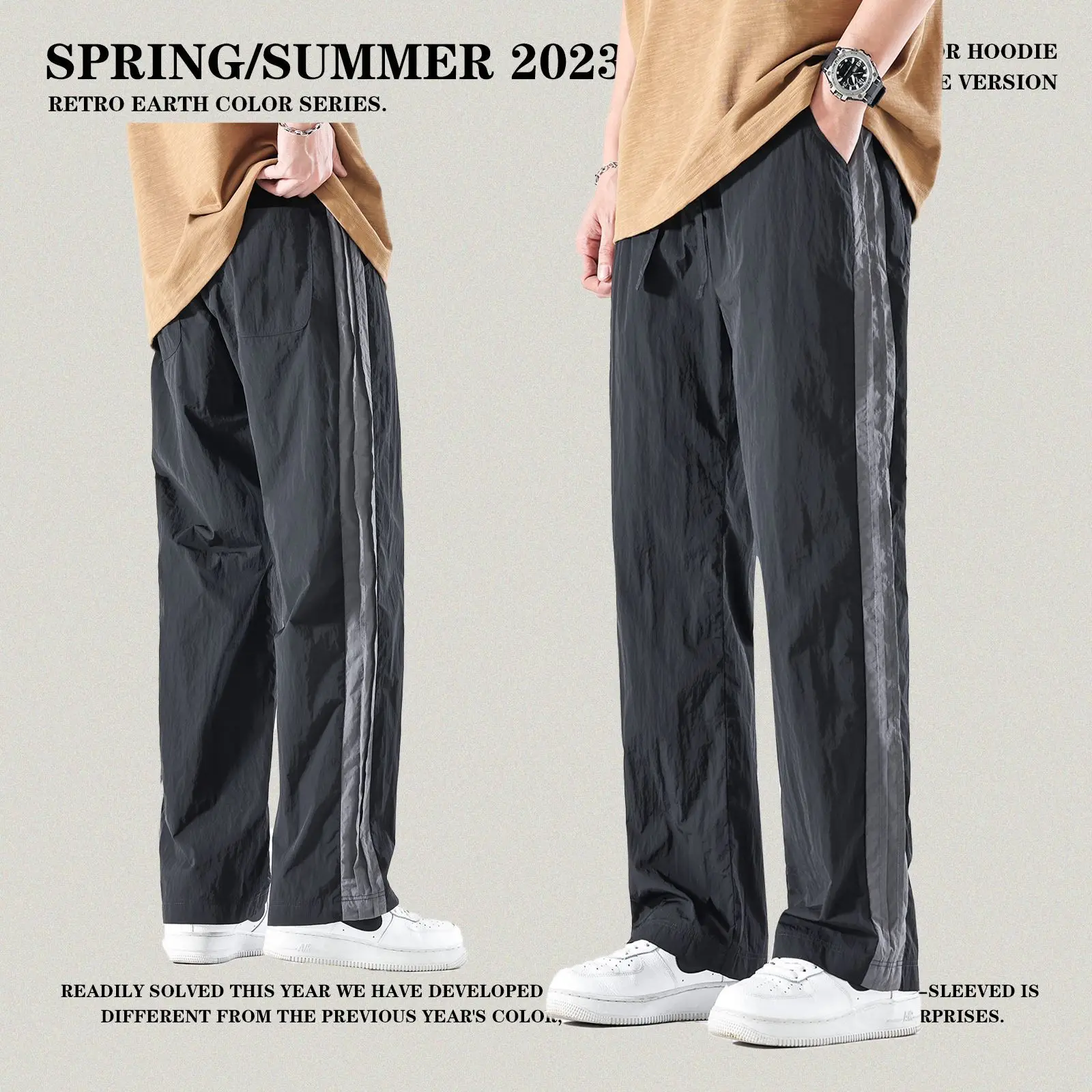 2023 new fashion sports pants thin quick drying air conditioning pants wide leg pants loose straight leg casual pants men's wear
2023 new fashion sports pants thin quick drying air conditioning pants wide leg pants loose straight leg casual pants men's wear