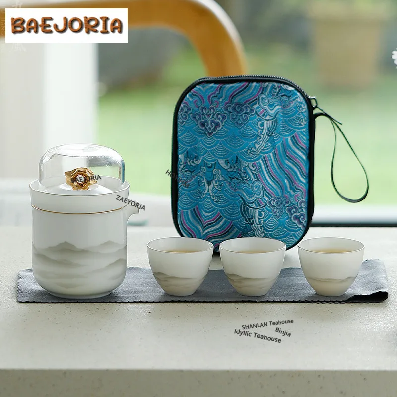 Landscape Distant Mountains Travel Tea Set Kit Aesthetic 1 Pot 4 Cups Tea Maker Organizer Portable Camping Stock Bags Decoration
Landscape Distant Mountains Travel Tea Set Kit Aesthetic 1 Pot 4 Cups Tea Maker Organizer Portable Camping Stock Bags Decoration