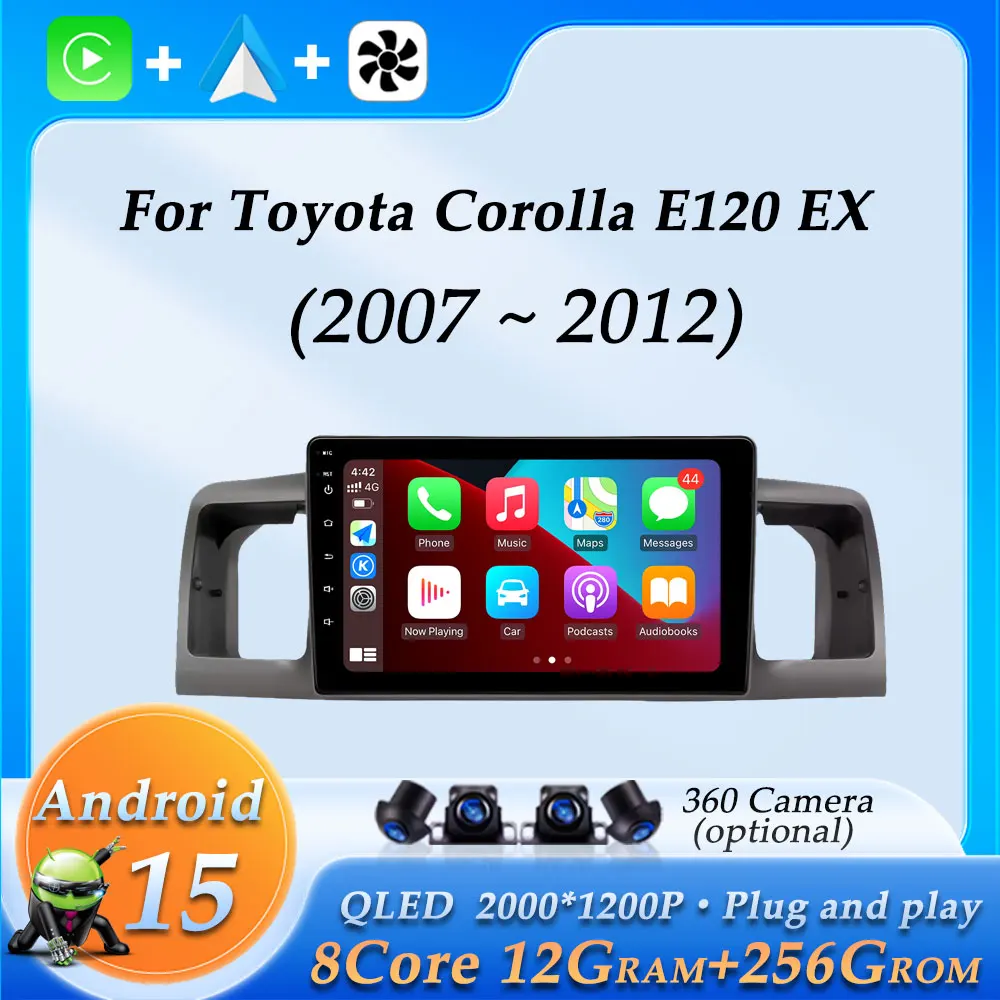 Автомобильный радиоприемник, видео, мультимедийный аудиоплеер для Toyota Corolla E120 EX 2007-2012 гг., беспроводной CarPlay, Bluetooth, GPS, Navi DSP, стерео 4G
Автомобильный радиоприемник, видео, мультимедийный аудиоплеер для Toyota Corolla E120 EX 2007-2012 гг., беспроводной CarPlay, Bluetooth, GPS, Navi DSP, стерео 4G