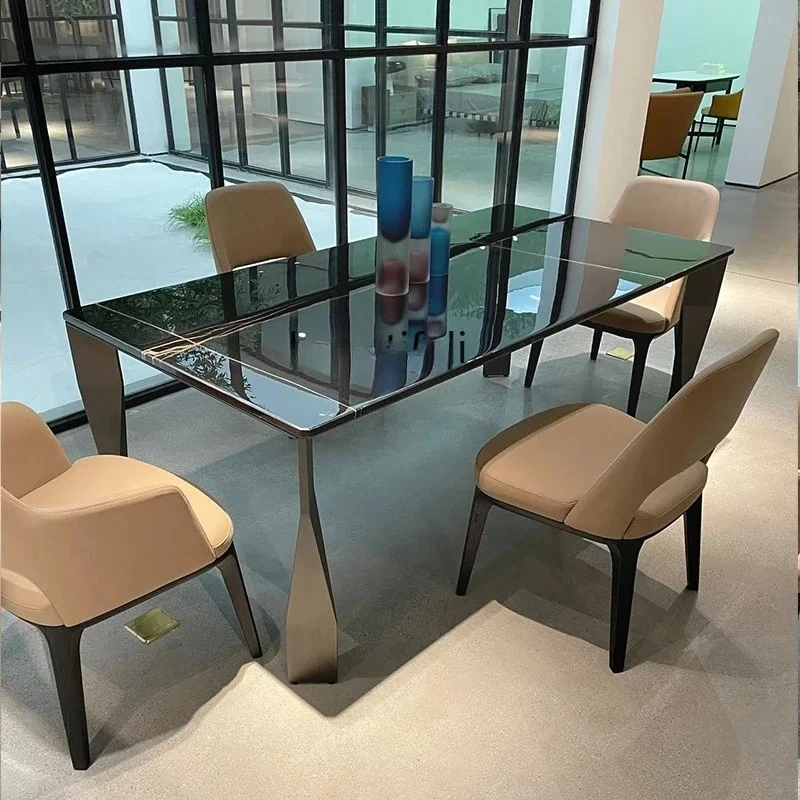 A57 Italian natural marble dining table large flat-floor restaurant rectangular villa modern light luxury dining table
A57 Italian natural marble dining table large flat-floor restaurant rectangular villa modern light luxury dining table