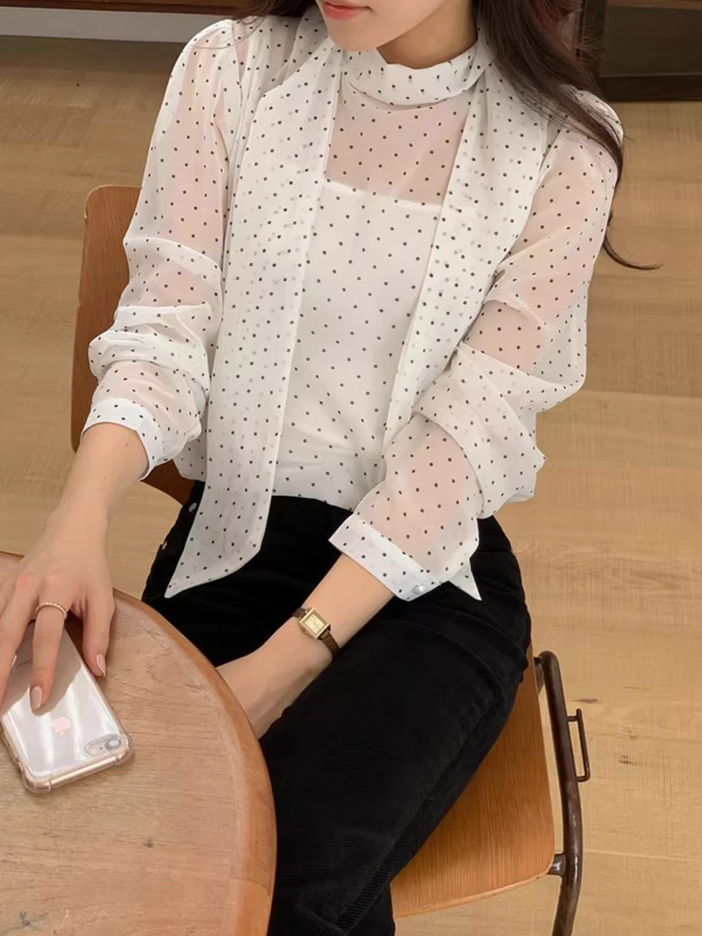 Женский шифоновый топ Ele в горошек, ранняя весна, длинный све, многослойный топ с поясом, универсальный, подвесной Sa Faionable
Женский шифоновый топ Ele в горошек, ранняя весна, длинный све, многослойный топ с поясом, универсальный, подвесной Sa Faionable