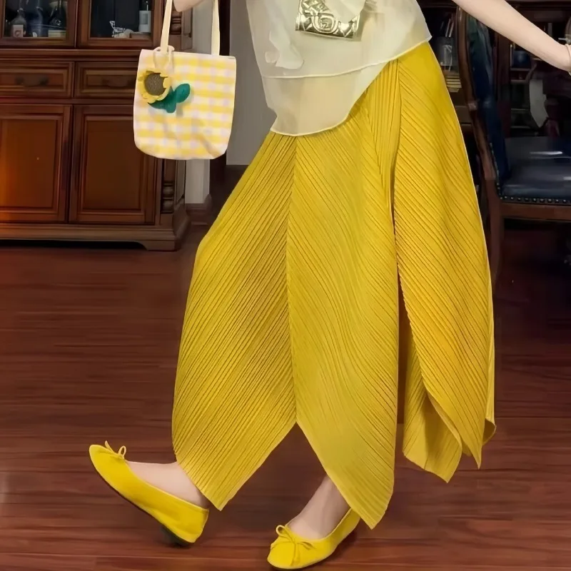 Miyake Irregular A-Line Skirt 2026 New Simple Fashion Elegant Vacation Draped Temperament Flower Bud Women's Mid-Length Skirt
Miyake Irregular A-Line Skirt 2026 New Simple Fashion Elegant Vacation Draped Temperament Flower Bud Women's Mid-Length Skirt