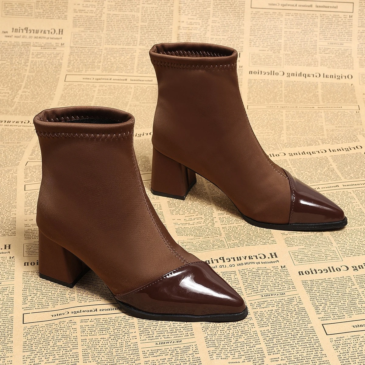 Women's Fashion Pick-up Design Pointed Booties 2025 Autumn and Winter New French Stitching Plus Size High Heel Fashion Boots.
Women's Fashion Pick-up Design Pointed Booties 2025 Autumn and Winter New French Stitching Plus Size High Heel Fashion Boots.