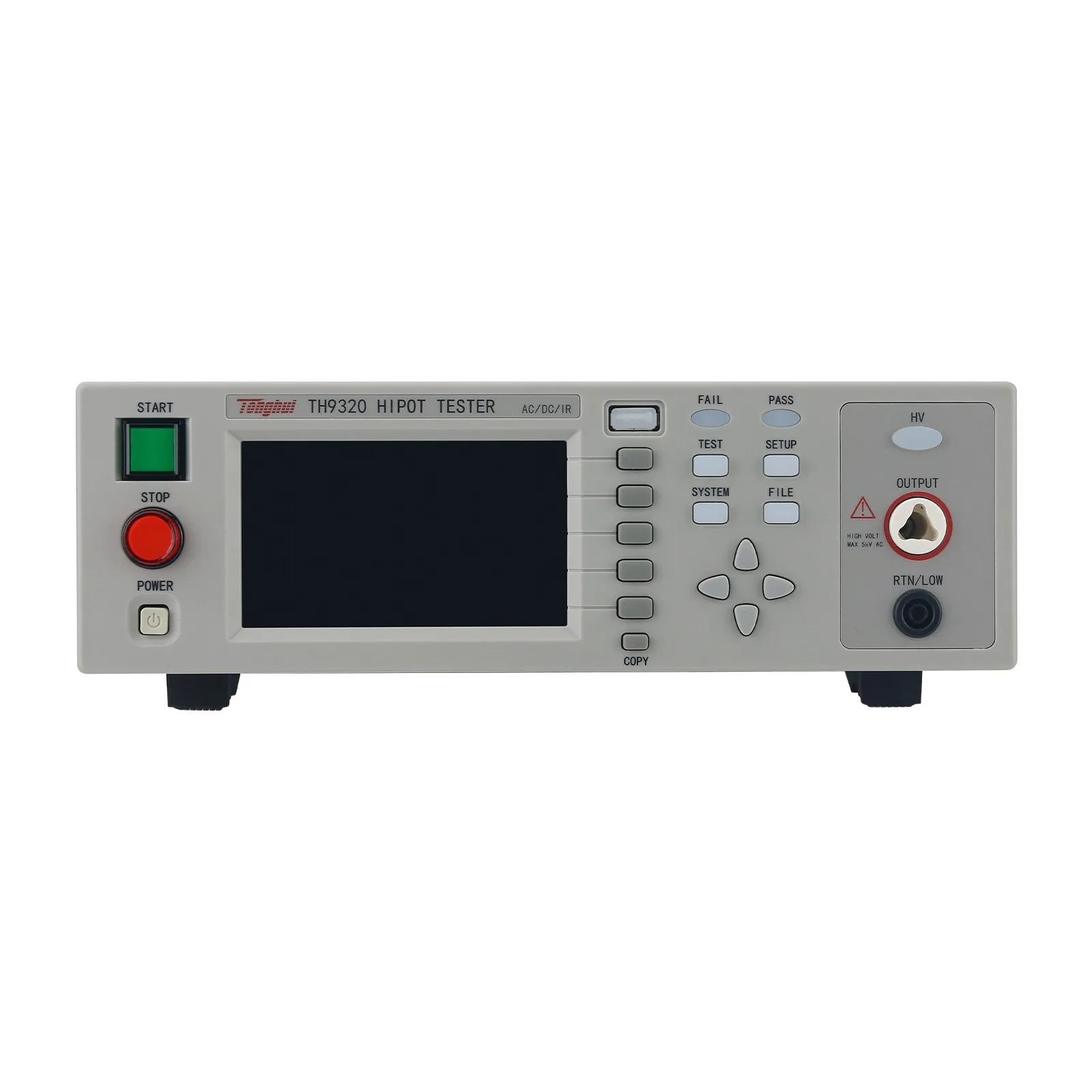 TH9320 HIPOT Tester AC DC IR HIPOT Tester with 4.3-inch Color LCD Screen Supports Fast Discharge
TH9320 HIPOT Tester AC DC IR HIPOT Tester with 4.3-inch Color LCD Screen Supports Fast Discharge