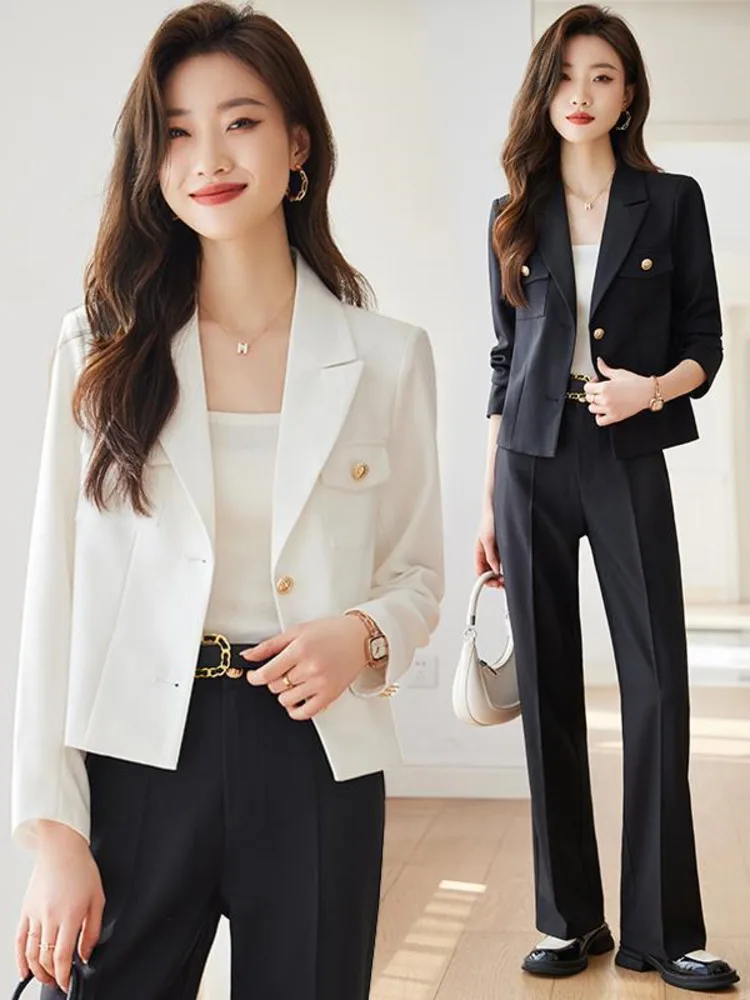 Long Sleeve Blazers Office Lady Fashion Casual Vintage Solid Color Temperament Outwear Spring Autumn Clothing Chic Tops
Long Sleeve Blazers Office Lady Fashion Casual Vintage Solid Color Temperament Outwear Spring Autumn Clothing Chic Tops