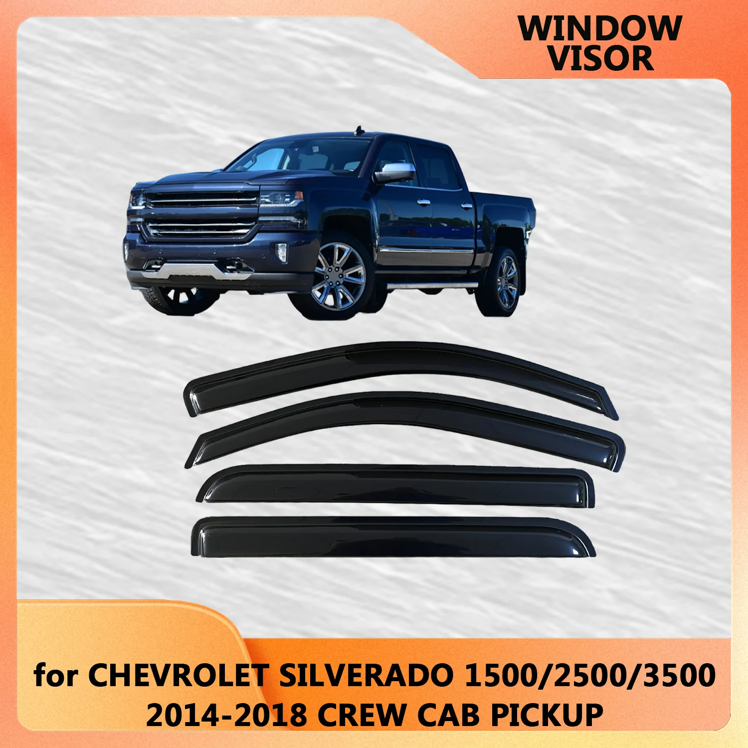 Оконный козырек для Chevrolet Silverado 1500 Crew Cab Pickup 2014 2015 2016 2017 2018, ветровые дефлекторы, защита от дождя, дверной козырек, вентиляционное отверстие
Оконный козырек для Chevrolet Silverado 1500 Crew Cab Pickup 2014 2015 2016 2017 2018, ветровые дефлекторы, защита от дождя, дверной козырек, вентиляционное отверстие