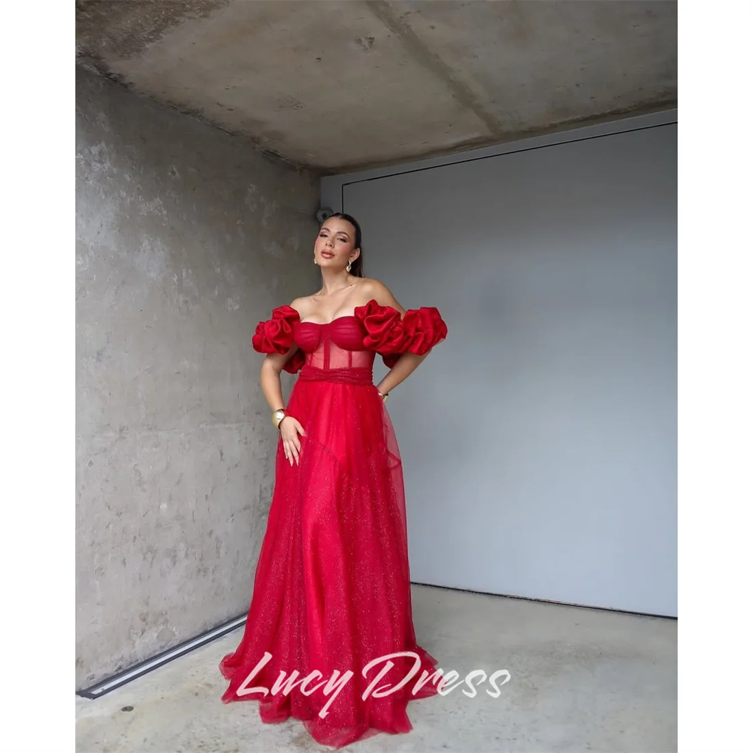 Lucy Tulle Off The Shoulder Red Ball Gown Evening Dress 2026 Prom Dress Elegant Luxury Glamourous Prom Ruffles Customized
Lucy Tulle Off The Shoulder Red Ball Gown Evening Dress 2026 Prom Dress Elegant Luxury Glamourous Prom Ruffles Customized