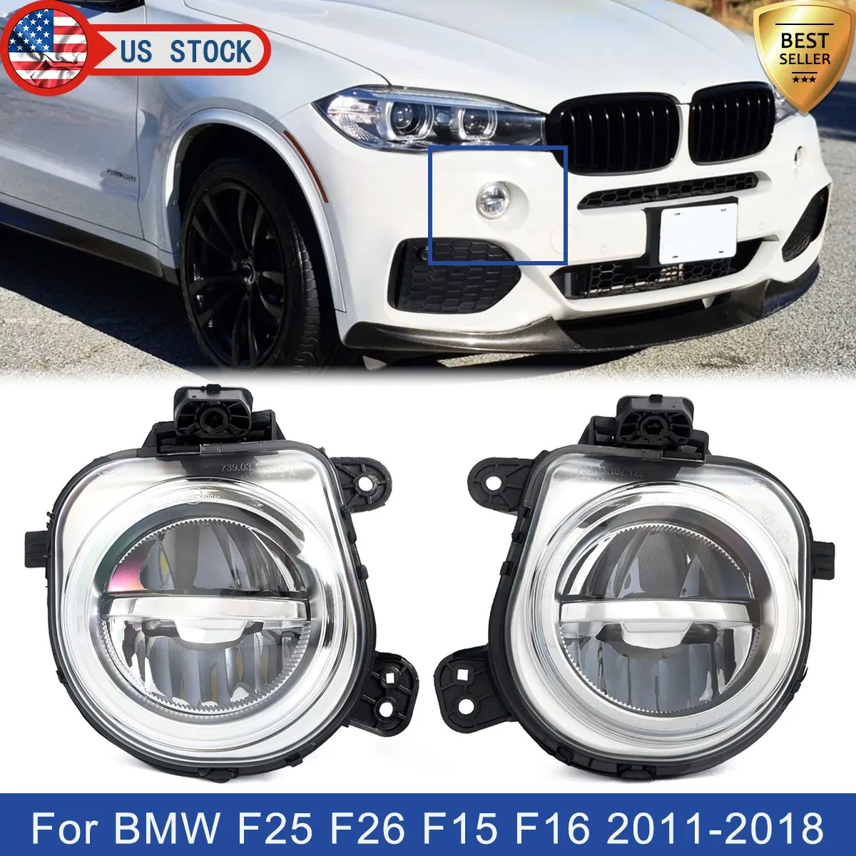 Front Left Right Fog Lamps Replace For BMW X3 F25 X4 F26 X5 F15 F85 X6 F16 2011 2012 2013 2014-2018 New Pair LED Fog Lamp Light
Front Left Right Fog Lamps Replace For BMW X3 F25 X4 F26 X5 F15 F85 X6 F16 2011 2012 2013 2014-2018 New Pair LED Fog Lamp Light