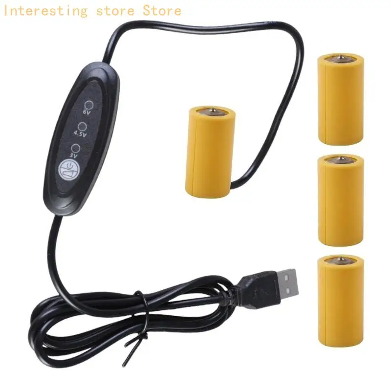55KC USB 5V to 3V 4.5V 6V LR14 C Battery Eliminators Power Converters Cable for Electronics
55KC USB 5V to 3V 4.5V 6V LR14 C Battery Eliminators Power Converters Cable for Electronics