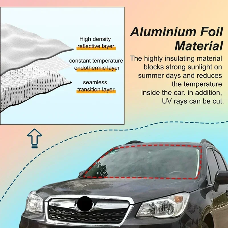 For Subaru Forester 2013-2018 Car Front Glass Sunshade Aluminum Foil/silver Tape Interior Accessories
For Subaru Forester 2013-2018 Car Front Glass Sunshade Aluminum Foil/silver Tape Interior Accessories