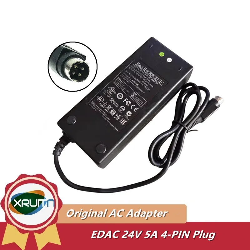 Genuine EDAC EDACPOWER ELEC. 24V 5A AC Adapter EA11203B 120W Charger Power Supply 4-Pin Plug
Genuine EDAC EDACPOWER ELEC. 24V 5A AC Adapter EA11203B 120W Charger Power Supply 4-Pin Plug