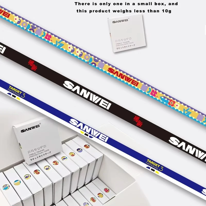 SANWEI Self-adhesive Table Tennis Racket Edge Protector PVC Ping Pong Bat Protective Side Tape Protector Table Tennis Accessory
SANWEI Self-adhesive Table Tennis Racket Edge Protector PVC Ping Pong Bat Protective Side Tape Protector Table Tennis Accessory