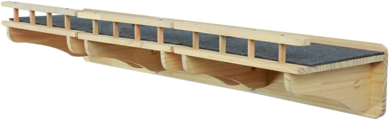 47.2" x 11.8" Natural Solid Wood Wall Mounted Cat Shelves, Superhighway Walkway with Guardrail, Steps Stairs Perch
47.2" x 11.8" Natural Solid Wood Wall Mounted Cat Shelves, Superhighway Walkway with Guardrail, Steps Stairs Perch