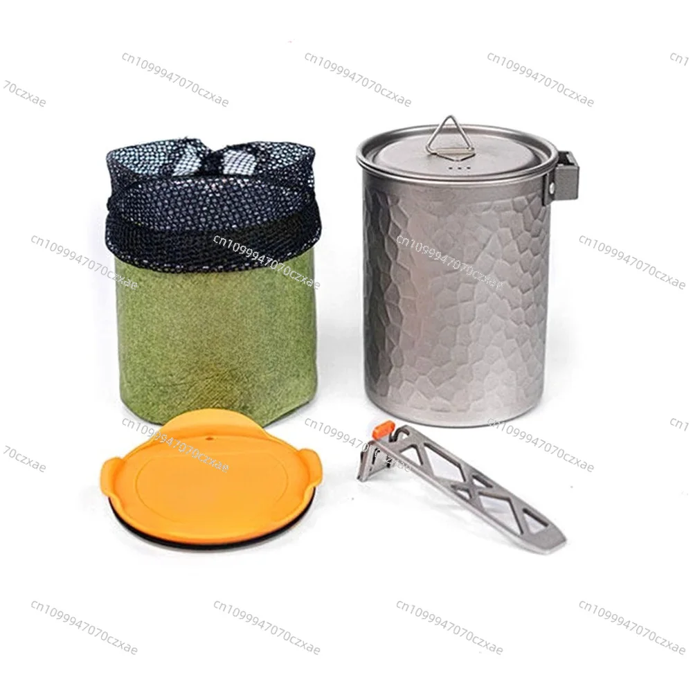 Titanium Hammered Cooking Pot for Hiking and Camping - Outdoor Tea Filter, Water Boiling, Soup Cooking, and Coffee Brewing Pot
Titanium Hammered Cooking Pot for Hiking and Camping - Outdoor Tea Filter, Water Boiling, Soup Cooking, and Coffee Brewing Pot