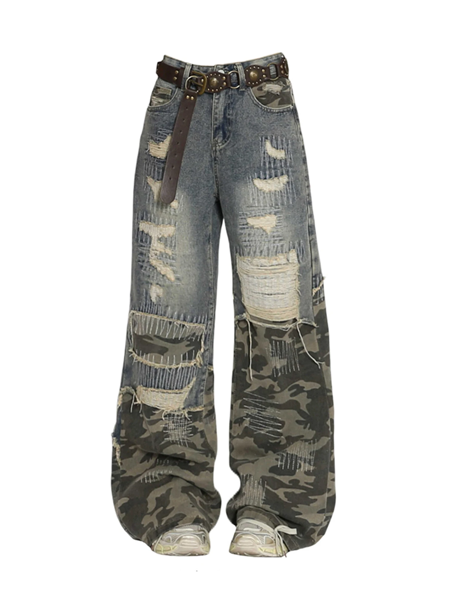 Women's Y2k Baggy Camouflage Cargo Jeans Japanese 2000s Style Ripped Jean Pants Vintage Harajuku Oversize Denim Trousers Clothes
Women's Y2k Baggy Camouflage Cargo Jeans Japanese 2000s Style Ripped Jean Pants Vintage Harajuku Oversize Denim Trousers Clothes
