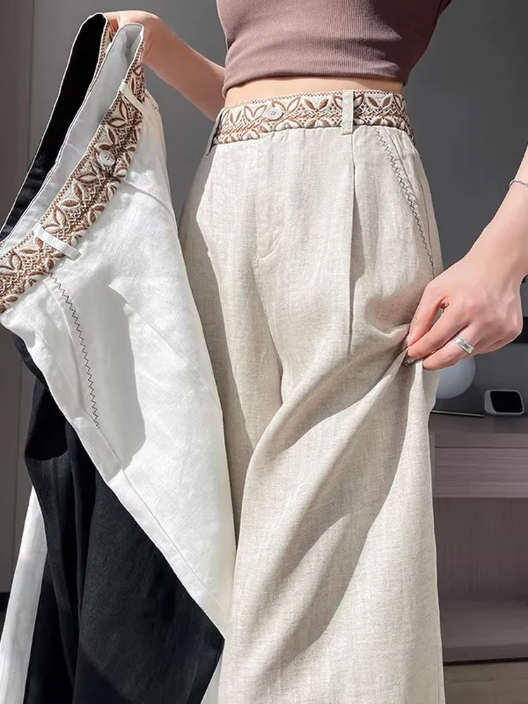 High Waist Wide Leg Pants Summer New Style Linen Thin Cotton Linen Casual Floor Length Women's Pants Breathable Comfor...
High Waist Wide Leg Pants Summer New Style Linen Thin Cotton Linen Casual Floor Length Women's Pants Breathable Comfor...