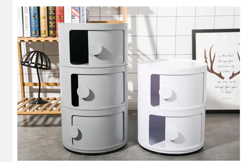 Nordic bedside table creative white plastic small modern wardrobe Mini simple circular side cabinet bedside table
Nordic bedside table creative white plastic small modern wardrobe Mini simple circular side cabinet bedside table