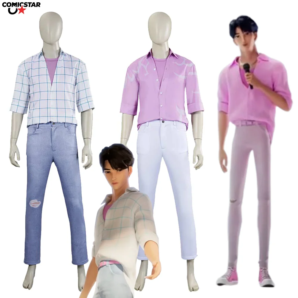 Kpop Demon Hunters Cosplay Saja Boy Male Group Idol Jinu Roleplay Blue Shirt Costume Performance Adult Costume Halloween Suit
Kpop Demon Hunters Cosplay Saja Boy Male Group Idol Jinu Roleplay Blue Shirt Costume Performance Adult Costume Halloween Suit