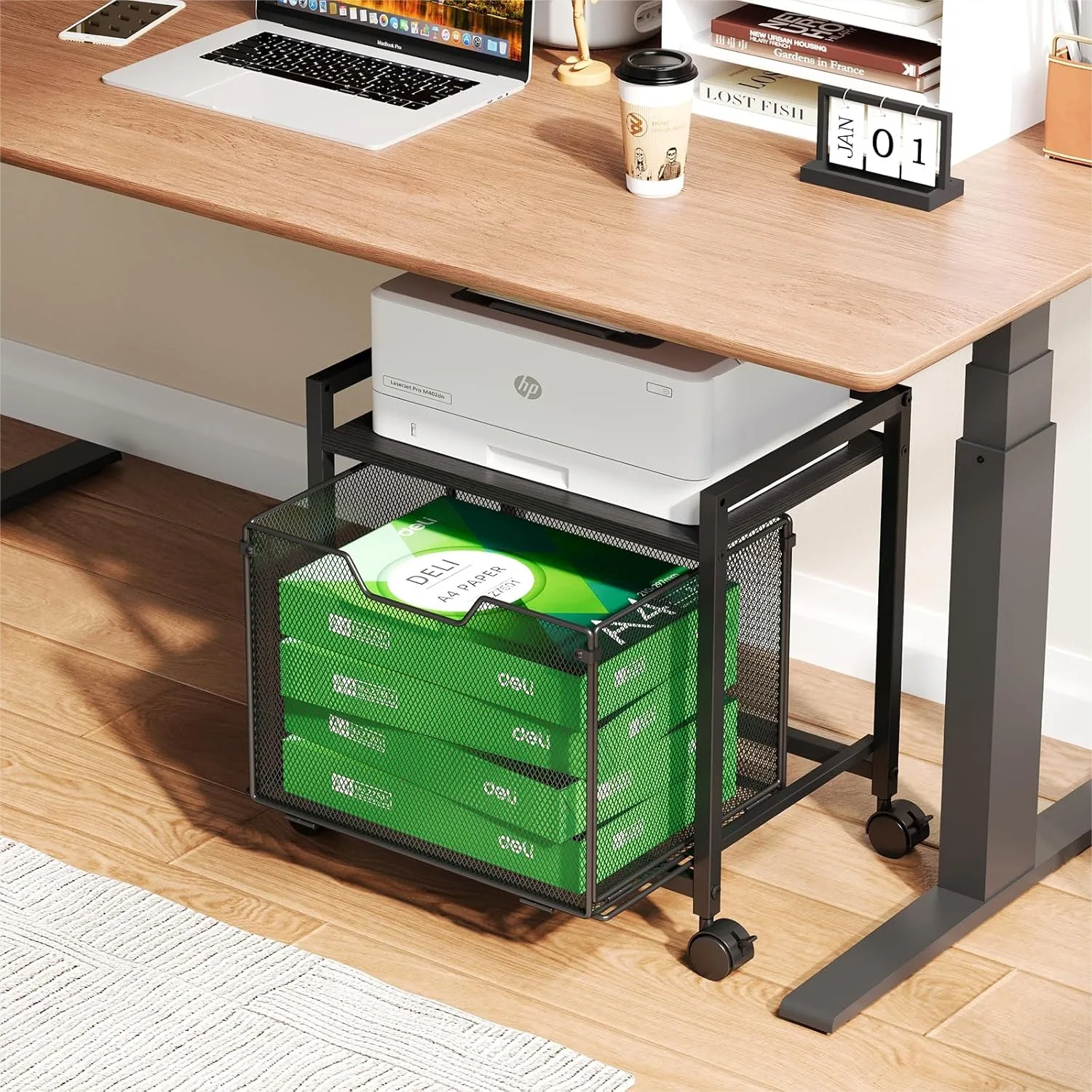 Under Desk Storage, Printer Stand with Drawer, Rolling File Cabinet with Adjustable Table Top, 2 Tier Shelf for Home Office
Under Desk Storage, Printer Stand with Drawer, Rolling File Cabinet with Adjustable Table Top, 2 Tier Shelf for Home Office